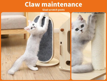 Cat Tree Tower with Wood House 168cm